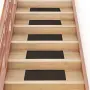 vidaXL Изтривалки за стълби, самозалепващи се, 15 бр., 60x25 см, тъмнокафяви, правоъгълни, снимка 2