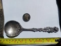 Стара сребърна лъжица немска голяма, за сладолед, снимка 7