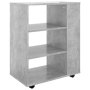 vidaXL Подвижен шкаф, бетонно сив, 60x35x75 см, ПДЧ（SKU:808453