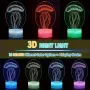 Холограмна 3D LED лампа Медуза-дистанционно управление 16 цвята+други режими на управление, снимка 7