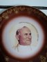 Порцеланова чиния с лика на папа Йоан Павел 2, снимка 2
