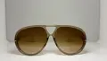 Слънчеви очила Fendi Sky FE40062U / Aviator – Сиви / Златисти дръжки / FF лого, снимка 5