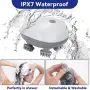 Безжичен електрически масажор за глава и скалп IPX7 4 глави 3 режима водоустойчив – Бял, снимка 4
