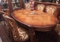 Удобен  ,функционален и изключително красив,трапезен комплект Луи XV -Разтегателна маса + шест стола, снимка 1 - Маси - 44318276