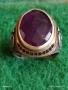 Поръчков Колекционерски сребърен пръстен с Лилав Аметист ювелирна изработка 52495, снимка 2