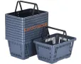 Нови! Налични! Пластмасова кошница за пазаруване - тъмно сива 22л, търговско оборудване!, снимка 1