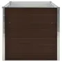 vidaXL Повдигната леха, кафява, 160x80x77 см, поцинкована стомана, снимка 5