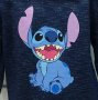 Нов детски суичър с дигитален печат Стич (Stitch) в цвят тъмносин меланж, снимка 2