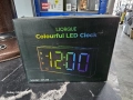 LIORQUE Будилник за нощно шкафче, цифров будилник с 8 цвята голям LED дисплей, снимка 9