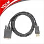 Кабел DisplayPort Мъжки към HDMI Мъжки 1.8м Черен VCom SS001255 Cable DP to HDMI M/M, снимка 2