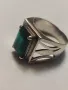 стар сребърен пръстен с Изумруд, снимка 7