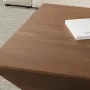 Модерна Минималистична дървена трапецовидна холна масичка за кафе с място за съхранение, орехов фурн, снимка 8