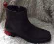 Дамски елегантни боти от естествена кожа, на нисък ток, код 324/130 , снимка 1
