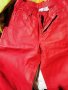Червен панталон Естествена кожа  100 лева М размер, снимка 2
