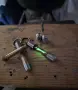 Tritium-BetaLight - Ръчно изработен Steampunk ключодържател със самосветеща тритиева ампула, снимка 2