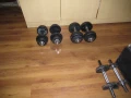 ЯКИ Дъмбели- 2 комплекта с гаечно затягане 2х14 и 2х11кг, снимка 4