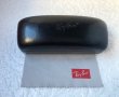 Ray Ban Твърд калъф естествена кожа и кърпичка, снимка 4