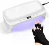 Нова Сгъваема UV LED лампа за маникюр с подложка за ръце и ръкавици, снимка 8