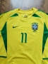  Brazil 2002-04 Nike Home Shirt Ronaldinho 11 - мъжка колекционерска тениска ОТЛИЧНО СЪСТОЯНИЕ ХЛ, снимка 1