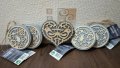 Нови дървенни Арт декорации сърца,кръгове и др, снимка 10