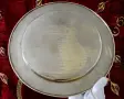 Бронзов поднос,флорална декорация,31 см.,440 гр. , снимка 2