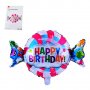 Балон бонбон "Happy Birthday" /фолио/