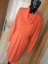 Нова Ярко оранжева рокля поло плетиво Л/ХЛ, снимка 1 - Рокли - 34278858