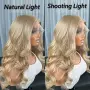 Пепеляво руса Ash Blonde перука с лейс фронт 13×4 - меки вълни, снимка 4