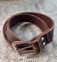 Масивен мъжки колан – ЕСТЕСТВЕНА КОЖА – Тъмен Шоколад – Ръчна изработка (135 см), снимка 4