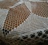 Ръчно плетени покривка за маса и комплект карета, снимка 5