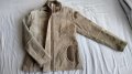 Кожено яке, палто, велур, бежово №40, снимка 5