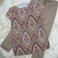 КРАСИВА блуза в пъстър пейсли принт, снимка 3 - Тениски - 44413073