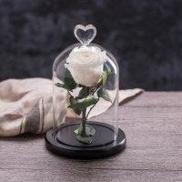 Вечна истинска роза в стъкленица, снимка 3 - Романтични подаръци - 31557958