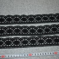 Черна дантела за декорация на текстил, снимка 2 - Други - 40540016
