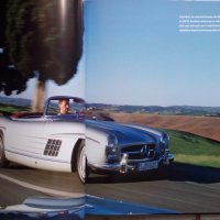 Книга за Mercedes-Benz SL немски език твърди корици автомобили история списания каталози, снимка 4 - Други - 36885834