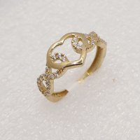Дамски плътни златни пръстени, снимка 13 - Пръстени - 38540702