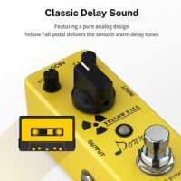 Donner Yellow Fall Delay Pedal - Делей педал за ел китара - ЧИСТО НОВ, снимка 5 - Китари - 37501978