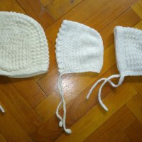 Плетени бебешки шапки, снимка 1 - Бебешки шапки - 38390235