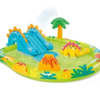 Надуваем басейн с динозаври Надуваем център за игра с пързалка Intex дино, снимка 2 - Басейни и аксесоари - 44430214