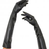 50 см дълги кожени ръкавици , снимка 1 - Ръкавици - 30770623