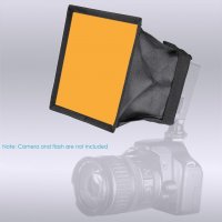 Neewer 15x17CM сгъваем дифузьор за фотоапарат, Софтбокс за CN-160/126/216, оранжев, снимка 3 - Чанти, стативи, аксесоари - 39903006