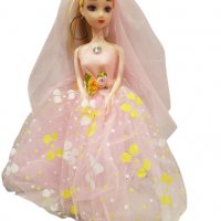 Кукла Ahelos, Булка, Светло розова рокля, Без кутия, 30 см., снимка 1 - Кукли - 38450680