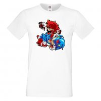 Мъжка тениска Mario Zombie VS Sonic Zombie Игра,Изненада,Подарък,Празник,Повод, снимка 5 - Тениски - 37238486