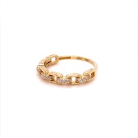 Златен дамски пръстен 2,43гр. размер:57 14кр. проба:585 модел:20063-2, снимка 2 - Пръстени - 42528773