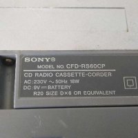 Радиокасетофон CD MP3 Sony CFD-RS60CP, снимка 3 - Аудиосистеми - 42921534