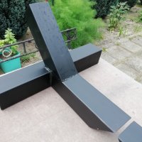 Комплект метални основи за стойка за хамак, снимка 3 - Градински мебели, декорация  - 44156889