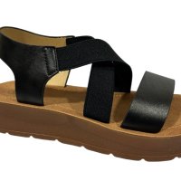 Дамски черни сандали на платформа, снимка 1 - Сандали - 40721088