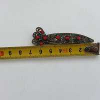 Ретро брошка щипка за шал вратовръзка филигран, снимка 2 - Антикварни и старинни предмети - 29583002