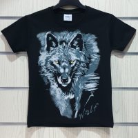 Нова детска тениска с дигитален печат Сив Вълк, Серия Вълци, снимка 7 - Детски тениски и потници - 29902544