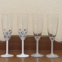 Сватбени чаши, снимка 1 - Сватбени аксесоари - 44412231